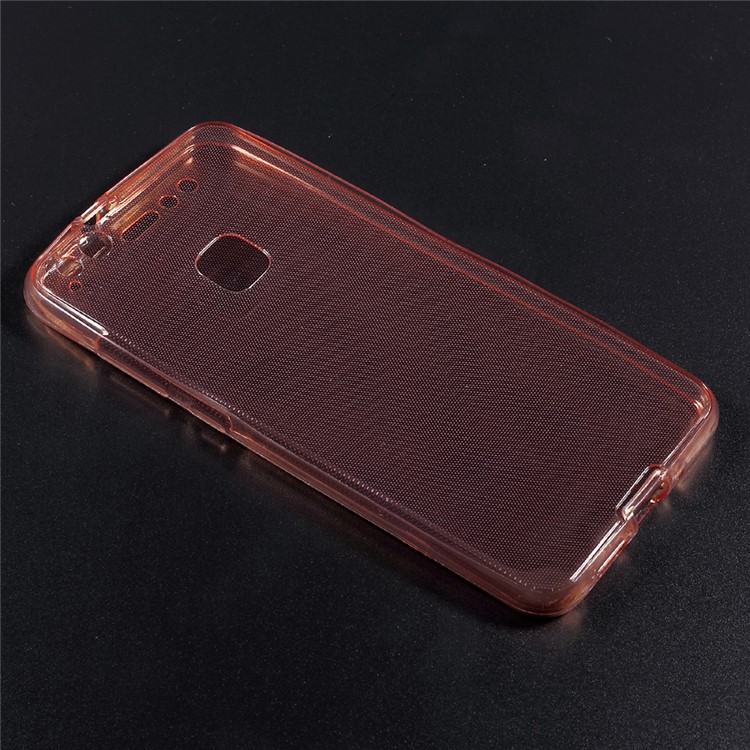 Clear Touchable Front + Back TPU Gel Phone Case for Huawei P10 Lite - Rose Gold-3