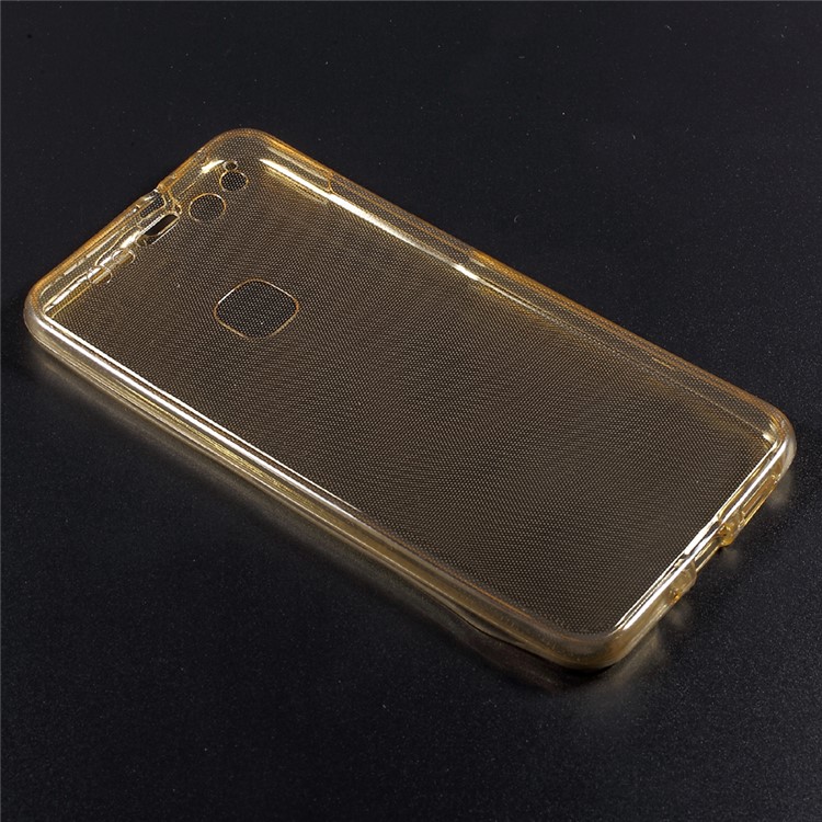 2-in-1 Touchable Clear TPU Full Protective Mobile Phone Case for Huawei P10 Lite - Gold-2