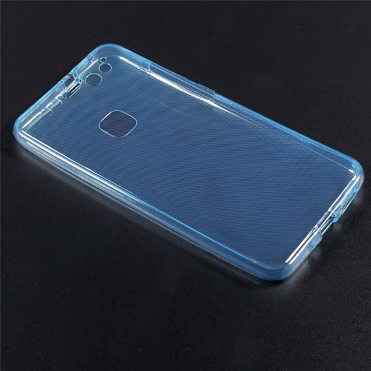 Clear Touchable Front + Back 2-Piece TPU Case for Huawei P10 Lite - Blue-2