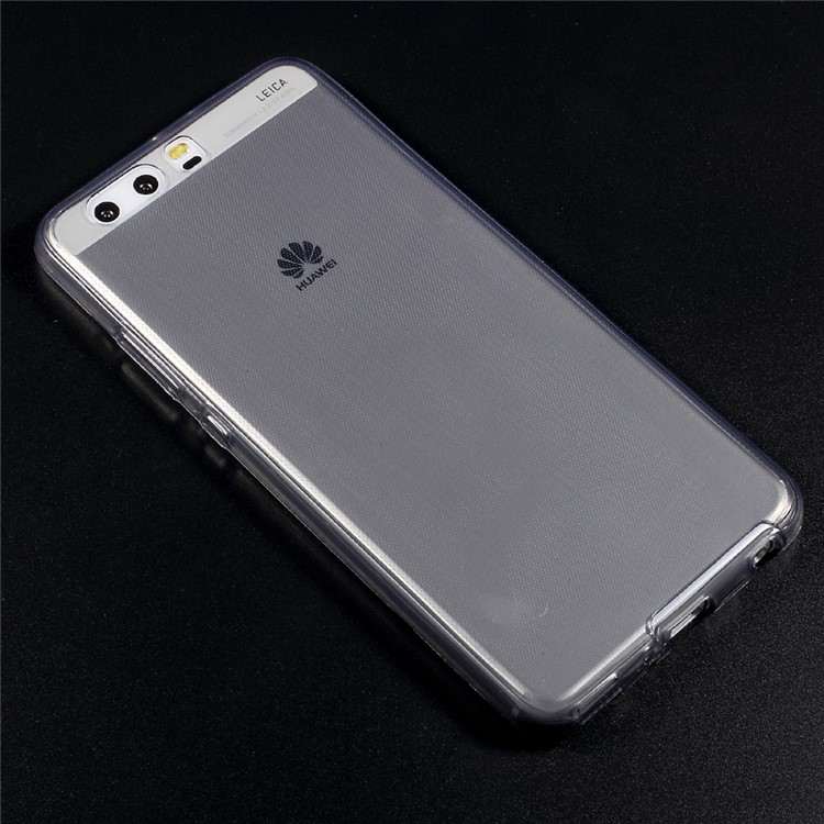 Clear Touchable Front + Back TPU Gel Case for Huawei P10 Plus - Grey-4