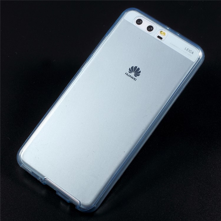 Touchable Gel TPU Front + Back Phone Shell for Huawei P10 Plus - Blue-1
