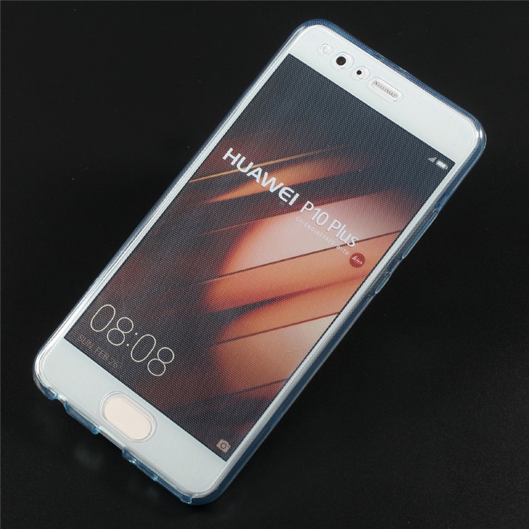 Touchable Gel TPU Front + Back Phone Shell for Huawei P10 Plus - Blue-2