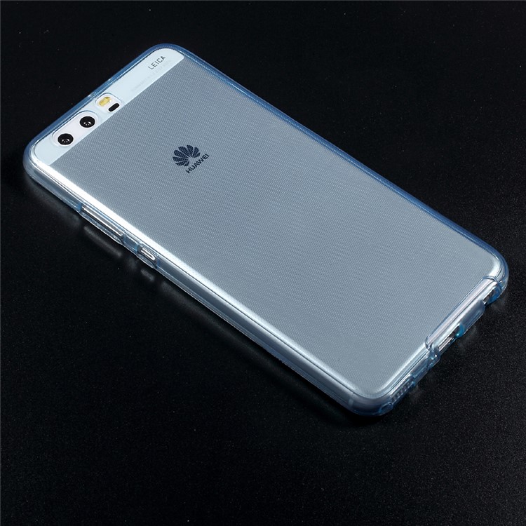 Touchable Gel TPU Front + Back Phone Shell for Huawei P10 Plus - Blue-4