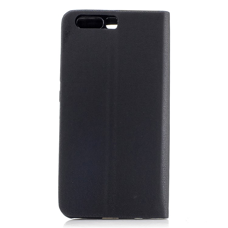 Assorted Color Leather Card Holder Stand Case for Huawei P10 Plus - Black-2