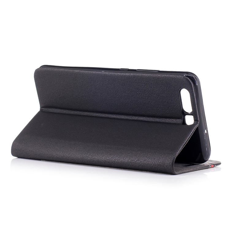 Assorted Color Leather Card Holder Stand Case for Huawei P10 Plus - Black-3