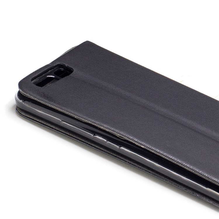 Assorted Color Leather Card Holder Stand Case for Huawei P10 Plus - Black-6