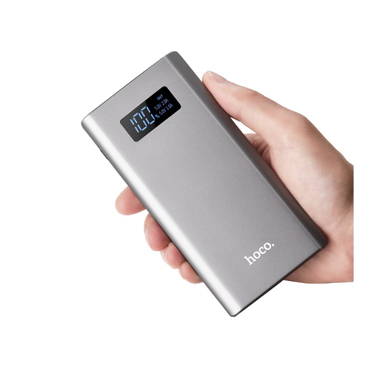 HOCO B22-10000 Charming Man Power Bank Charger for iPhone Samsung Galaxy S8 etc. - Grey-2
