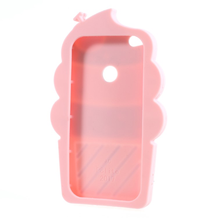 3D Cherry Ice Cream Silicone Mobile Phone Case for Huawei P8 Lite (2017) / Honor 8 Lite - Pink-3