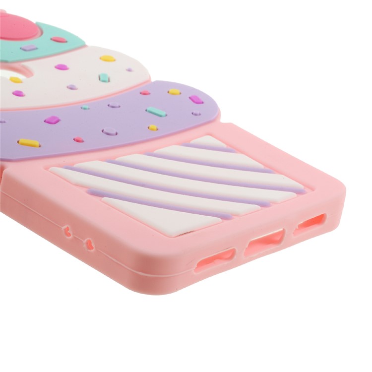 3D Cherry Ice Cream Silicone Mobile Phone Case for Huawei P8 Lite (2017) / Honor 8 Lite - Pink-5