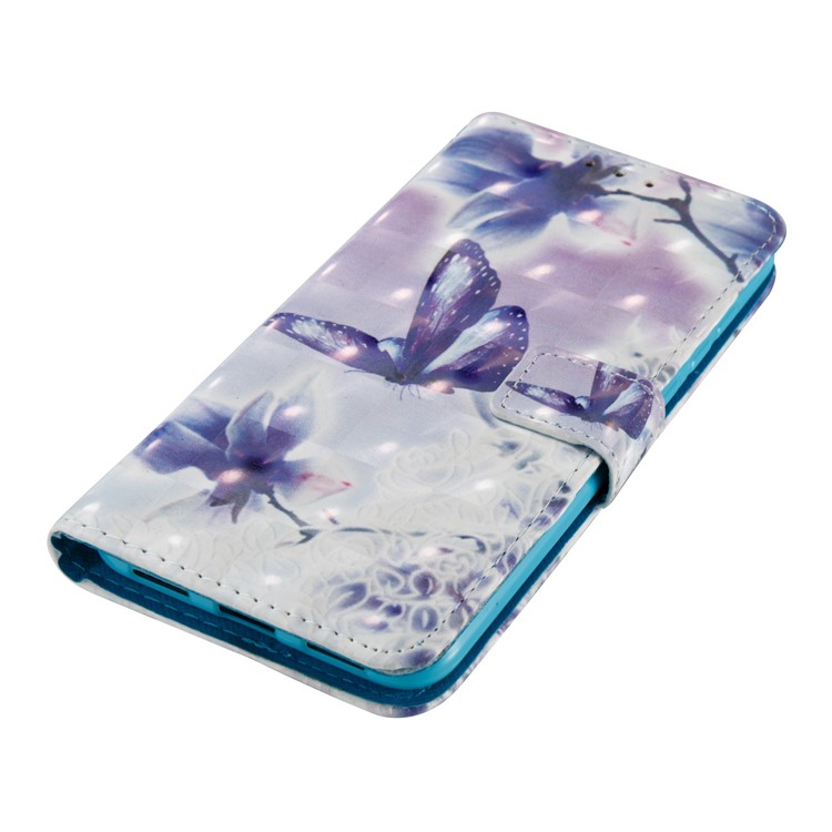 Pattern Printing Light Spot Decor Leather Wallet Case for Huawei P8 Lite (2017) / Honor 8 Lite - Flowers and Butterflies-4