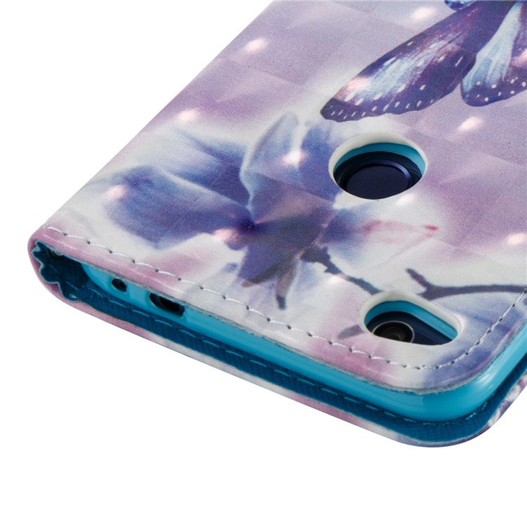 Pattern Printing Light Spot Decor Leather Wallet Case for Huawei P8 Lite (2017) / Honor 8 Lite - Flowers and Butterflies-5