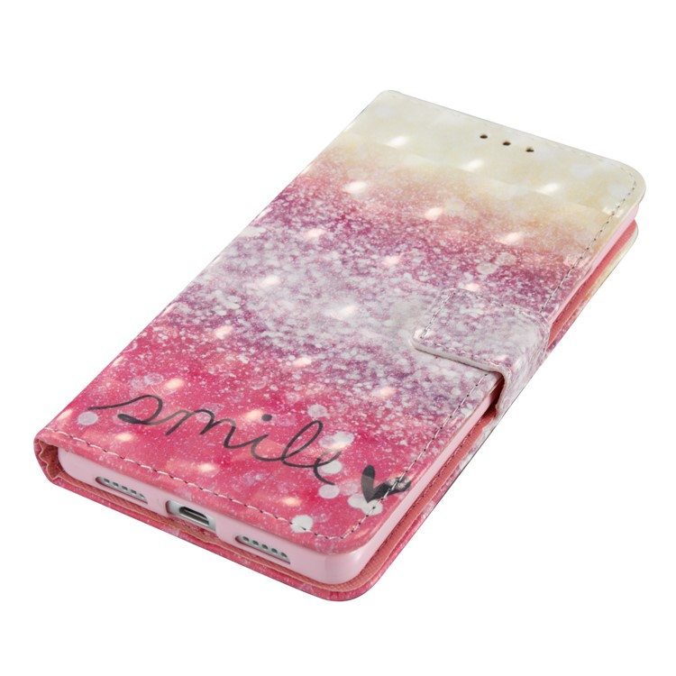 Patterned Light Spot Decor Leather Wallet Foldable Cover for Huawei P9 Lite/G9 Lite - Sequins and Smile-6