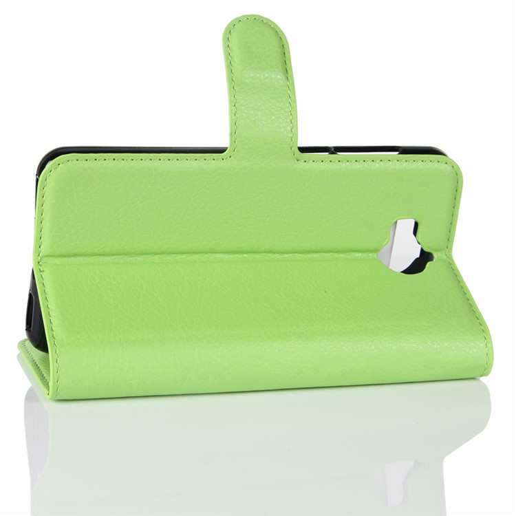Lychee Skin Wallet Leather Magnetic Case for Huawei Y5 (2017) / Y6 (2017) - Green-5