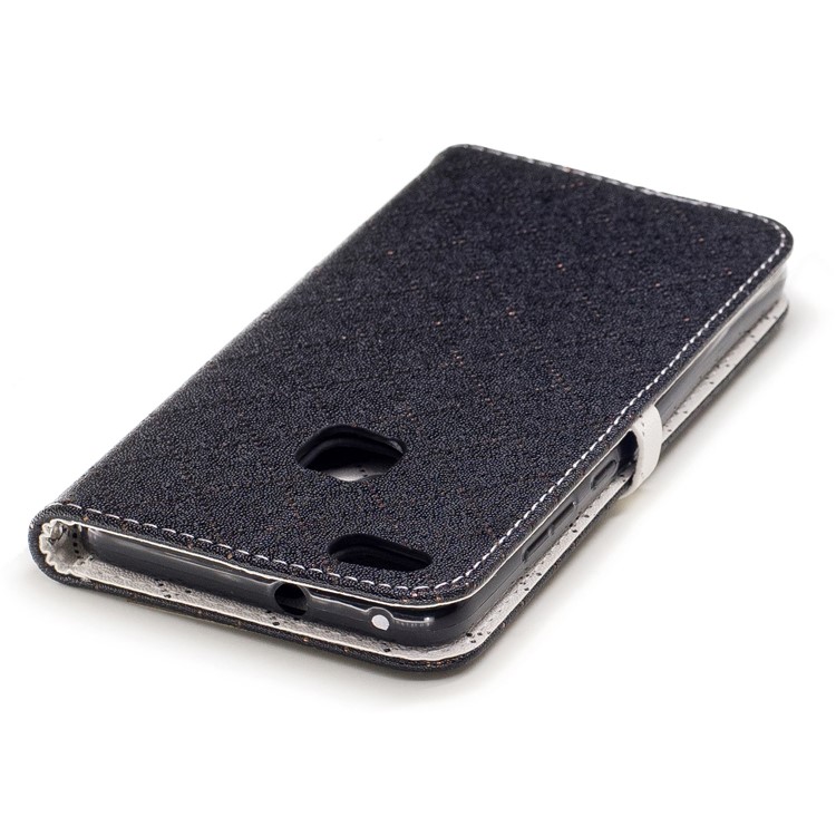 Love Heart Two-tone Leather Wallet Mobile Case for Huawei P10 Lite - Black-7