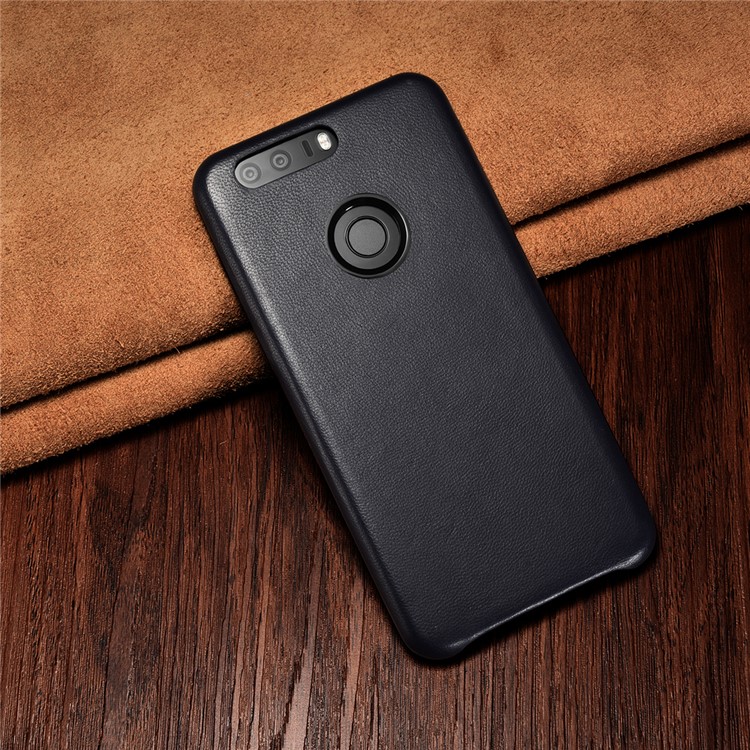 XOOMZ Sheepskin Genuine Leather Coated Hard Back Case for Huawei Honor 8 - Black-4