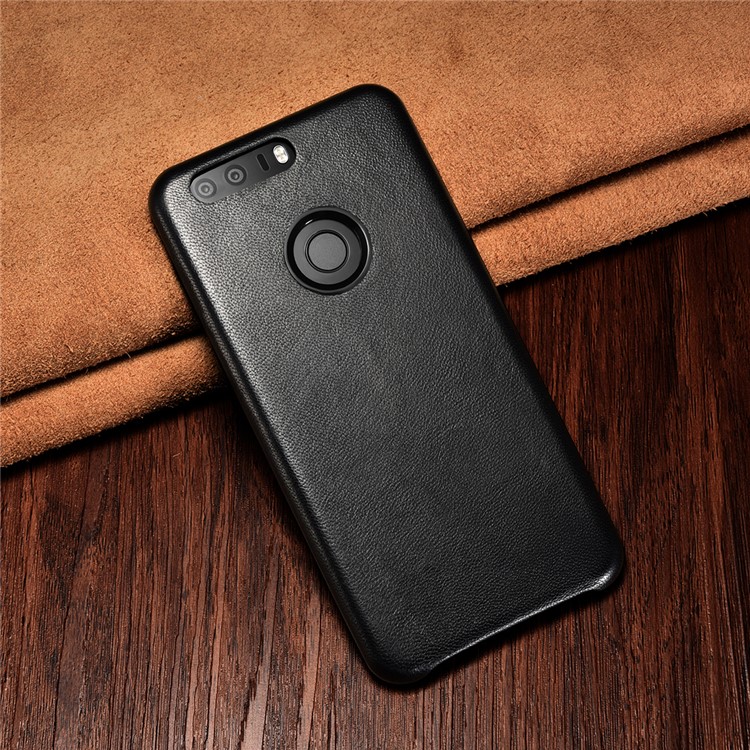 XOOMZ Sheepskin Genuine Leather Coated Hard Back Case for Huawei Honor 8 - Black-6