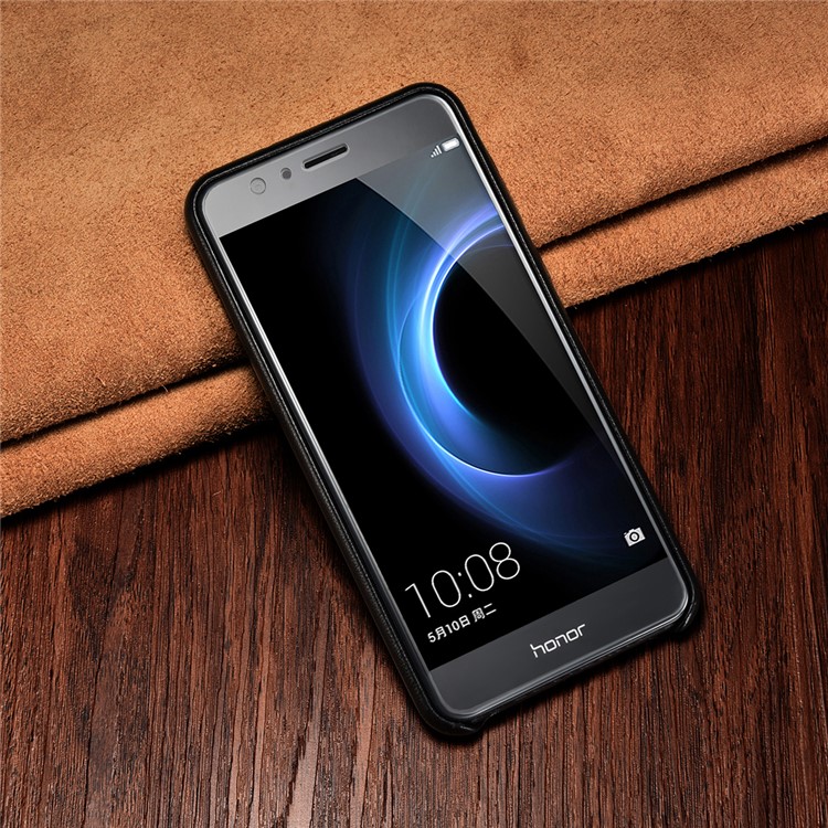 XOOMZ Sheepskin Genuine Leather Coated Hard Back Case for Huawei Honor 8 - Black-7