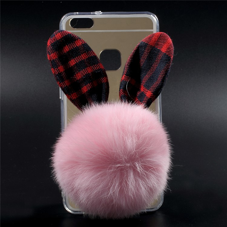 Mirror-like Electroplated PC TPU Mobile Case for Huawei P10 Lite - 3D Bunny Head-1