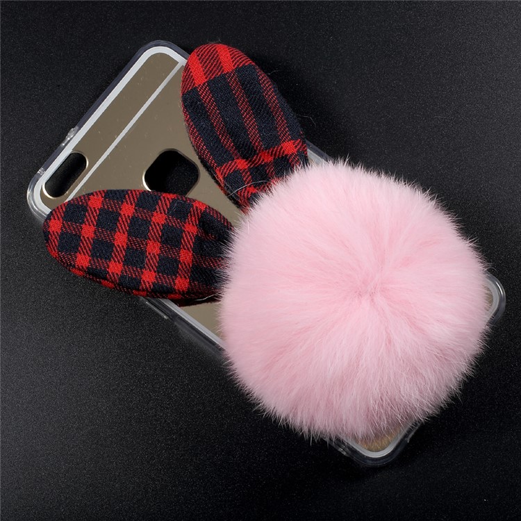 Mirror-like Electroplated PC TPU Mobile Case for Huawei P10 Lite - 3D Bunny Head-3