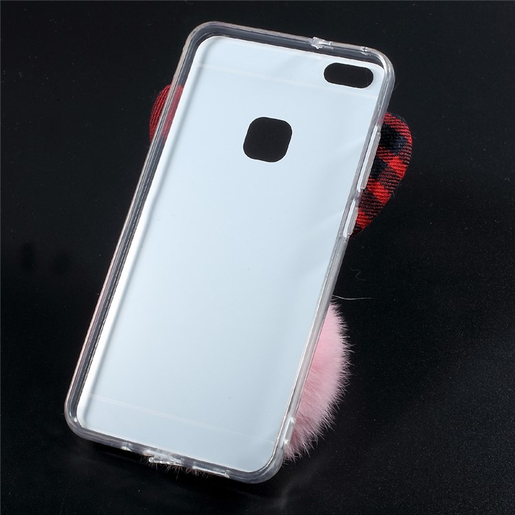 Mirror-like Electroplated PC TPU Mobile Case for Huawei P10 Lite - 3D Bunny Head-6
