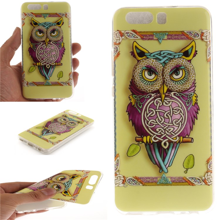 Patterned IMD TPU Gel Mobile Casing (TPU) for Huawei P10 - Cool Owl-1