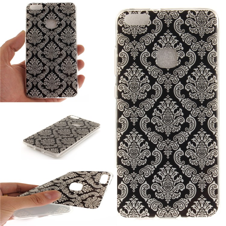 For Huawei P10 Lite Patterned IMD Phone Case (TPU) - Damask Pattern-1