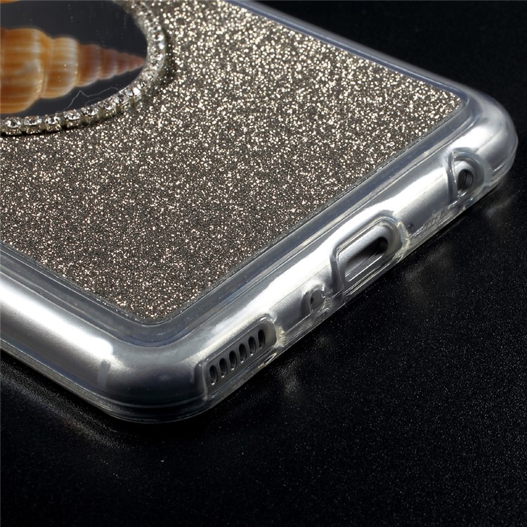 Gradient Color Bling Diamonte TPU Mirror Case for Huawei P10 Plus - Grey-7