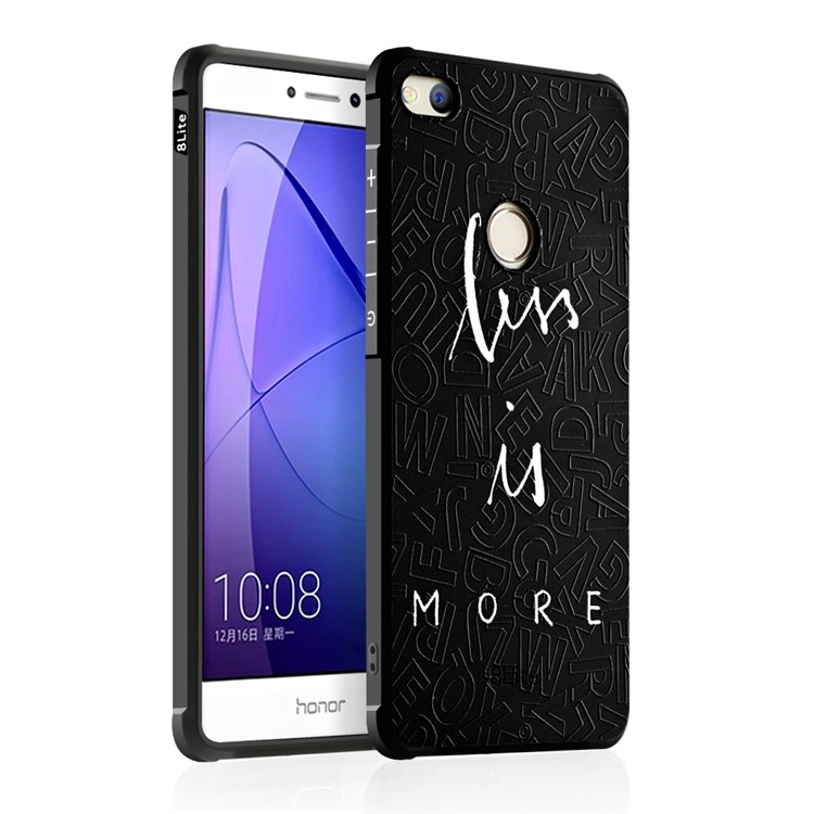 Four Corners Air-cushioning Drop-proof Back Casing (TPU) for Huawei P8 Lite (2017) / Honor 8 Lite - Less Is More-1