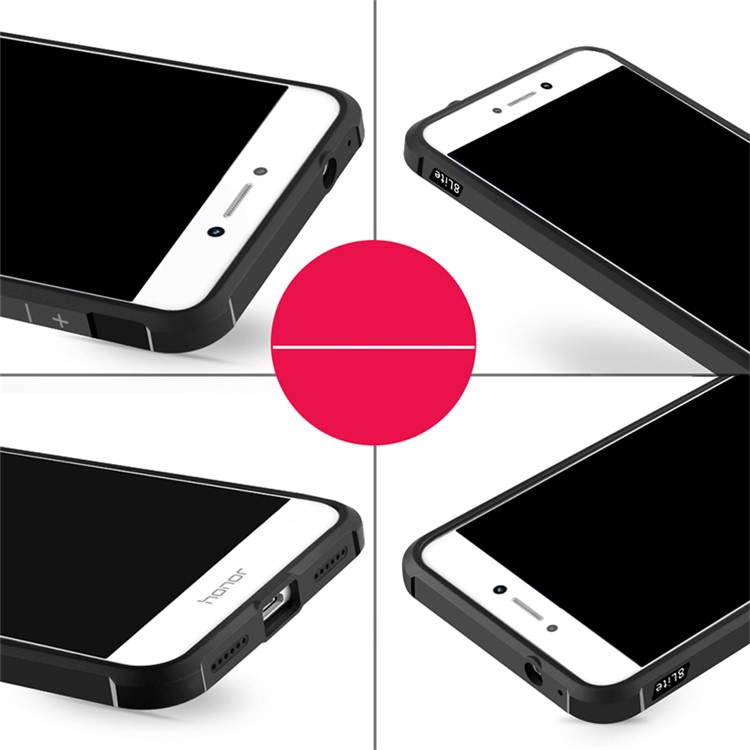 Four Corners Air-cushioning Drop-proof Back Casing (TPU) for Huawei P8 Lite (2017) / Honor 8 Lite - Less Is More-4