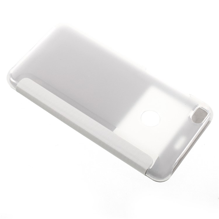 View Window PU Leather Flip Shell Cover for Huawei P8 Lite (2017) / Honor 8 Lite - White-4