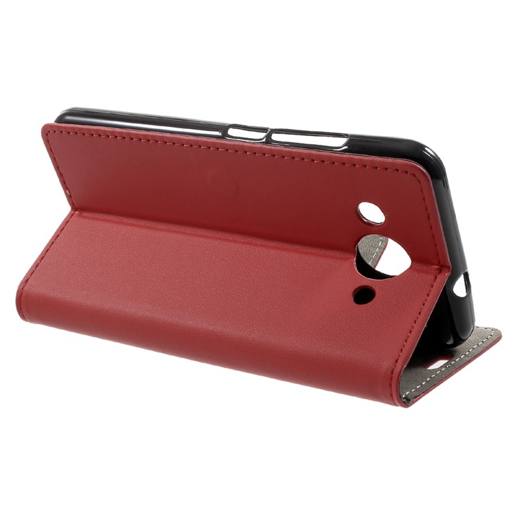 For Huawei Y3 (2017) Magnetic PU Leather Wallet Phone Case with Stand - Red-4