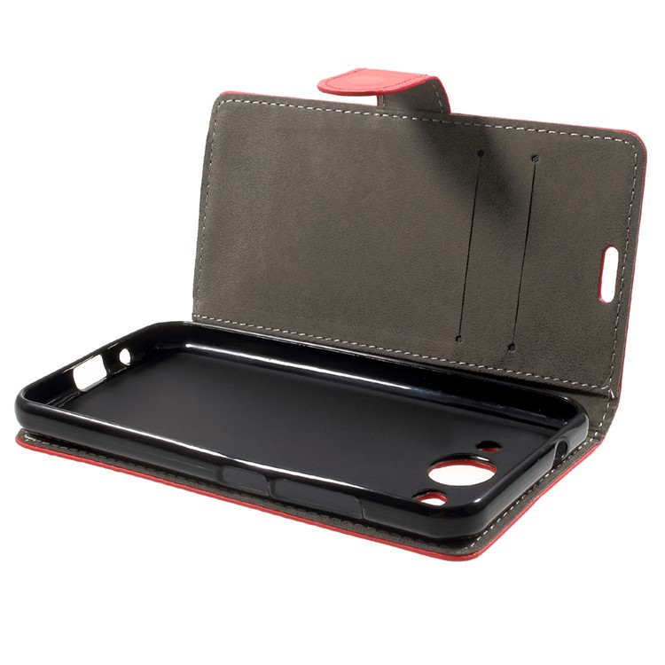 For Huawei Y3 (2017) Magnetic PU Leather Wallet Phone Case with Stand - Red-5