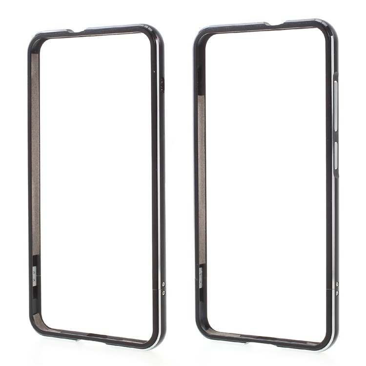 Screw Lock Plated Aluminium Alloy Metal Bumper Case for Huawei P10 Lite - Black-1