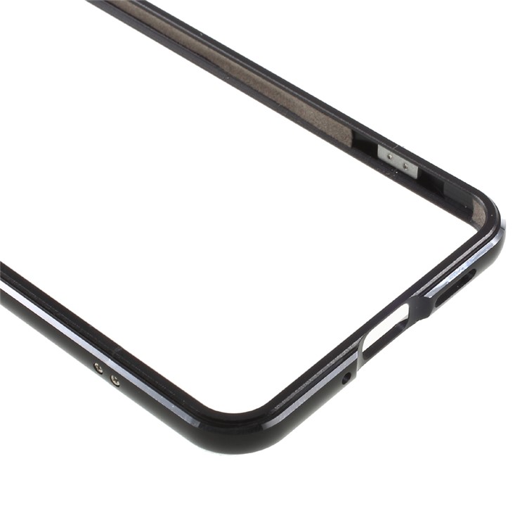 Screw Lock Plated Aluminium Alloy Metal Bumper Case for Huawei P10 Lite - Black-5