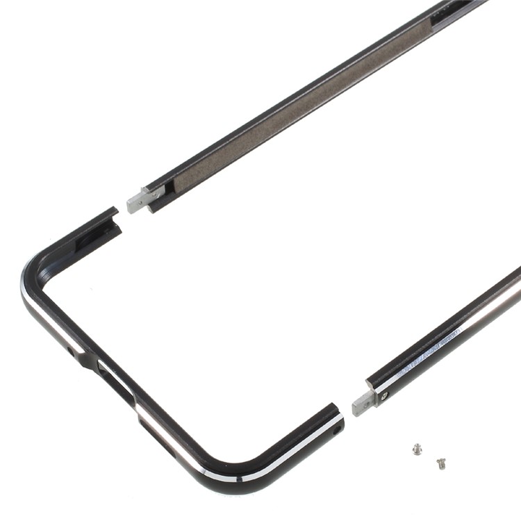 Screw Lock Plated Aluminium Alloy Metal Bumper Case for Huawei P10 Lite - Black-6