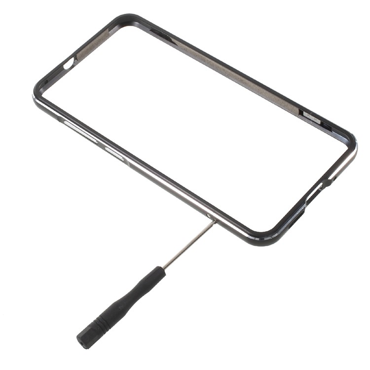 Screw Lock Plated Aluminium Alloy Metal Bumper Case for Huawei P10 Lite - Black-7