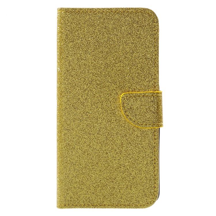 Glitter Sequins Leather Folio Flip Case for Huawei Honor 6x (2016) - Gold-3