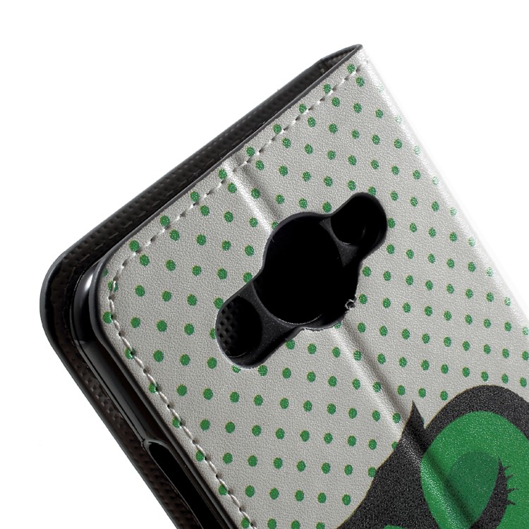 Pattern Printing Wallet Leather Stand Cover for Huawei Y3 (2017) - Owl Sleeping-7