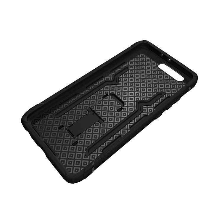 Supporting Kickstand Hybrid PC + TPU Mobile Phone Shell for Huawei P10 Plus - Black-9
