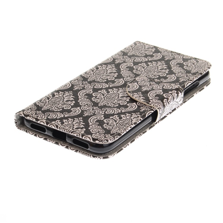 Pattern Printing Leather Wallet Case for Huawei P8 Lite (2017) / Honor 8 Lite - Damask Flowers-4