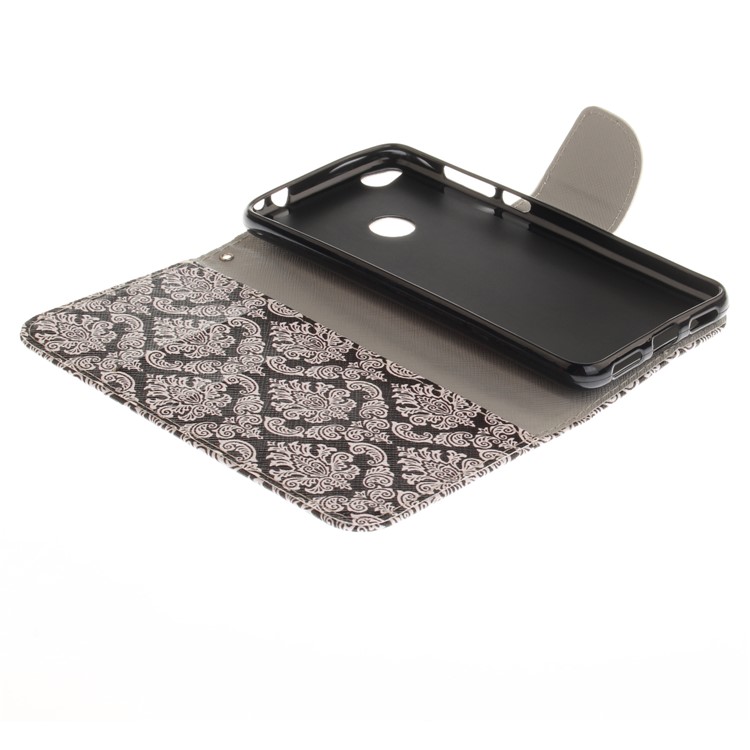 Pattern Printing Leather Wallet Case for Huawei P8 Lite (2017) / Honor 8 Lite - Damask Flowers-8