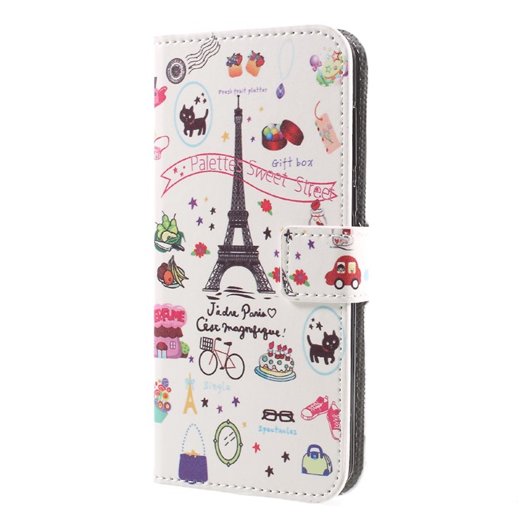 Slots À Motifs Couverture En Cuir Flip Housse Mobile Pour Huawei Y5 (2017) / Y6 (2017) - Palettes Sweet Street-3