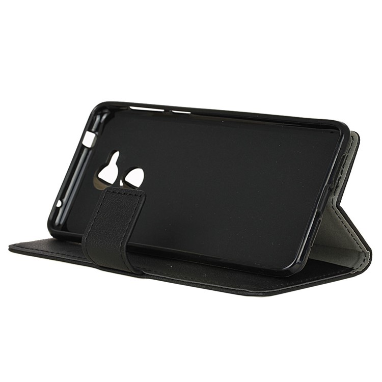 Wallet Leather Stand Case for Huawei Enjoy 7 Plus - Black-6