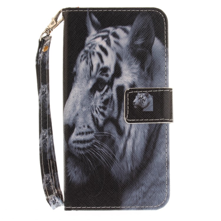 Patterned Wallet Leather Mobile Phone Case for Huawei P8 Lite (2017) / Honor 8 Lite - Tiger Pattern-2
