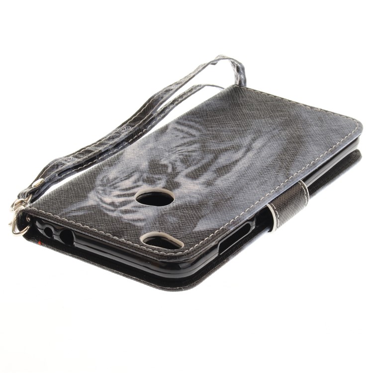 Patterned Wallet Leather Mobile Phone Case for Huawei P8 Lite (2017) / Honor 8 Lite - Tiger Pattern-5