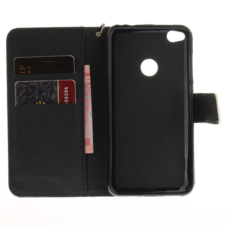 Patterned Wallet Leather Mobile Phone Case for Huawei P8 Lite (2017) / Honor 8 Lite - Tiger Pattern-9