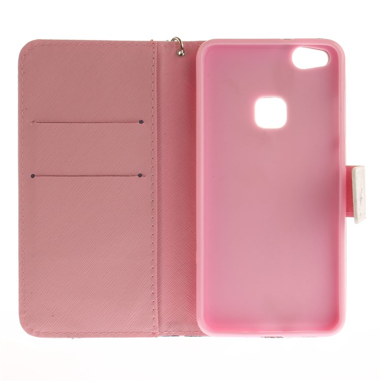 Pattern Printing Wallet Leather Stand Case for Huawei P10 Lite - Flower Pattern-10