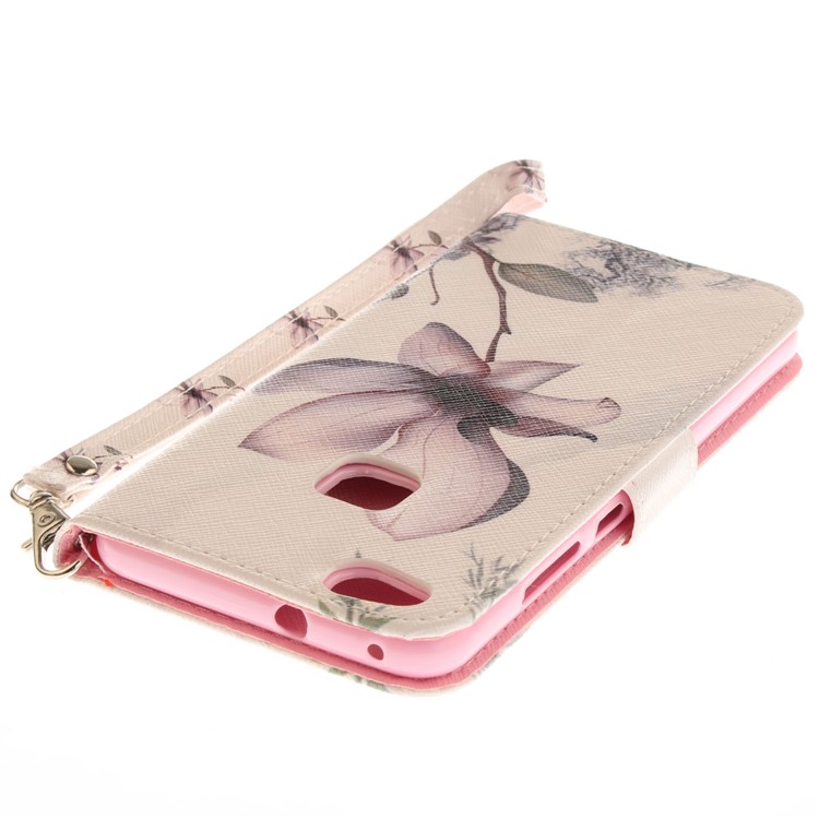 Pattern Printing Wallet Leather Stand Case for Huawei P10 Lite - Flower Pattern-5