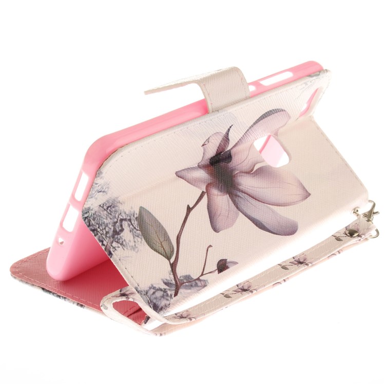 Pattern Printing Wallet Leather Stand Case for Huawei P10 Lite - Flower Pattern-7