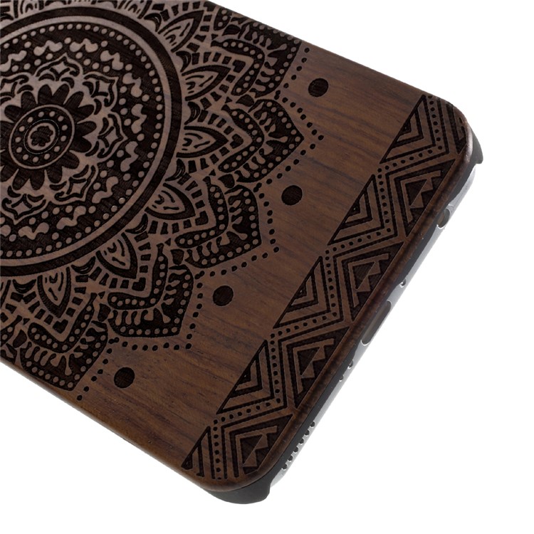 Carving Handmade Hard Wood Back Phone Casing for Huawei P10 - Mandala Pattern-5